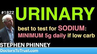 STEPHEN PHINNEY b6 | URINARY:  best to test for SODIUM: MINIMUM 5g daily if low carb