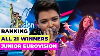 Ranking All 21 Junior Eurovision Winners