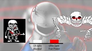 Last Breath Sans Vs Ultra Sans Power Levels | Undertale