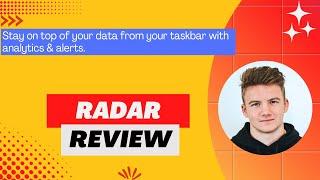 Radar Review, Demo + Tutorial I Track important things from your menubar with analytics and alerts