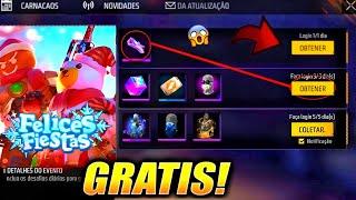  +10 REGALOS DEL EVENTO FELICES FIESTAS DE FREE FIRE LATAM NAVIDAD 2024 FECHA CUBO MAGICO GRATIS