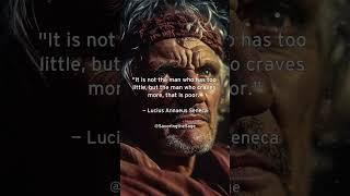 The Wisdom of Contentment: Seneca's Insights on True Wealth and Inner Fulfillment #stoicism #quotes