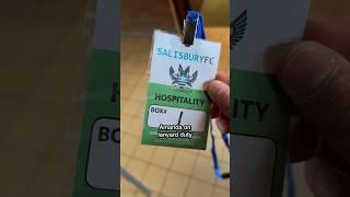 Checking out Salisbury FC matchday hospitality ️
