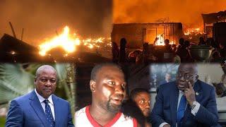 BREAKING NEWS: Fire Outbreak at Kantamanto Market Shocked Prez-Elect John Mahama Over 10,000 Shops 