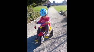 Marisa riding her bike