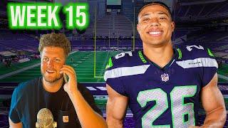 Answering Week 15 Fantasy Football Questions LIVE! (Zach Charbonnet to the Moon?))