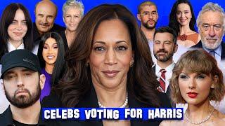 Celebs voting for Kamala | Eminem, Taylor Swift, Beyonce, Cardi B, Jimmy Kimmel & more