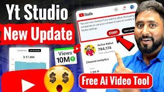 Yt Studio New Update - अब Yt Studio में Ai से Video बनाओ Channel Monetize | Youtube New Update