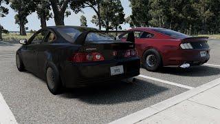 BeamNG Online | 1534HP AWD DC5 Integra Turbo Nitrous Build - Police Chase RP, Highway Racing, +