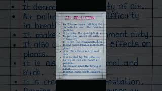 10 lines on air pollution || short essay on air pollution || #ytshort