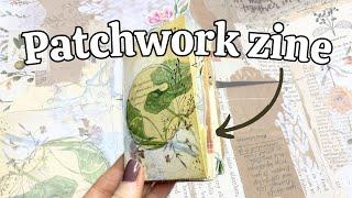 Easy patchwork zine tutorial & a week of art journaling prompts!  No-Sew Journal November