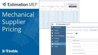Estimation MEP NA - Mechanical Supplier Pricing