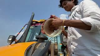 Jcb 3dx Backhoe Machine Mahindra Swaraj New Eicher Sonalika Tractor Over LoadingTrolley Truck video