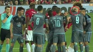 Furious Eric Bailly Fight With Roncaglia  Manchester United vs Celta Vigo