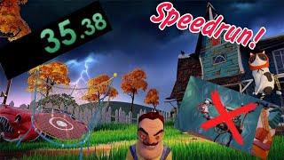 Hello Neighbor Release 1.0 Act 2 Speedrun! 35 Sec!