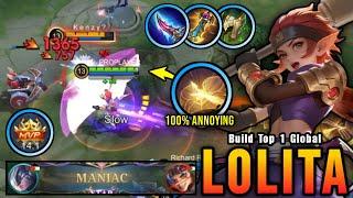 I'M YOUR SHIELD!! Super Annoying Tank Lolita MVP Plays!! - Build Top 1 Global Lolita ~ MLBB