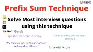 Prefix Sum Algorithm and its applications