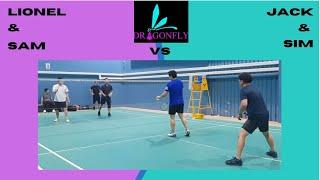 Dragonfly Badminton Zone - Lionel & Sam VS Jack & Sim