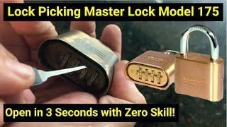 Lock Picking ● Open Master Lock 4-Digit Combination Padlock in 3 Seconds!  Model 175