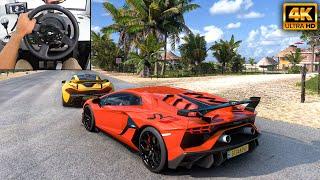 Lamborghini Aventador SVJ & McLaren P1 | Forza Horizon 5 | Thrustmaster T300RS gameplay