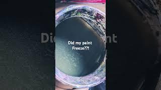 Did my paint freeze!? Holy crap it's cold in the studio this morning! #art #winter #painting #studio