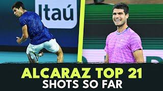 The Walking Highlight Reel  | Carlos Alcaraz's Top 21 Shots So Far...