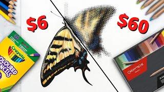 $6 VS $60 COLORED PENCILS   Cheap VS Expensive   Which pencils are better