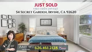 Just Sold in Irvine by Local Realtor Amy Wu | 54 Secret Garden, Irvine