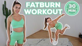 30 Min. WOHNZIMMER ABNEHM WORKOUT (+ Warm Up & Cool Down) | Fullbody HIIT!