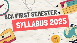 BCA first semester syllabus 2025