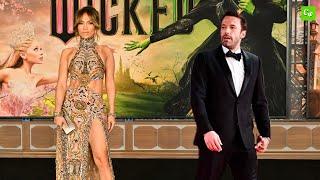 Jennifer Lopez bares washboard abs in racy flesh flashing gown as she poses solo at Wicked premiere