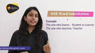One Word Substitution In English With Meaning And Examples