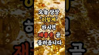 '이렇게'하면 재물운이 순식간에 오릅니다 #재물운 #풍수 #운세 #비법
