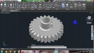 AutoCAD 3D, How to Draw Pinion Gear, Pinion Gear of CCTV Camera Base