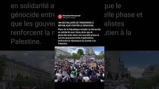  DES MILLIERS DE PERSONNES À RÉPUBLIQUE CONTRE LE GÉNOCIDE