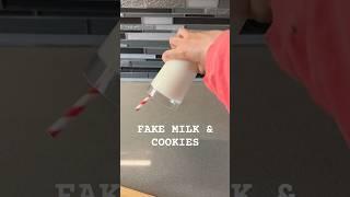 Fake milk and cookies decor  #diy