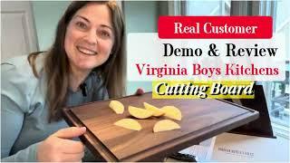 Virginia Boys Kitchens black walnut cutting board - demo & review - made in USA 