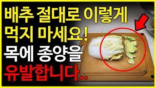 배추를 이렇게 먹었다간 목에 종양 생기고 암을 일으킵니다. (배추를 먹으면 안되는 사람, 배추의 효능)