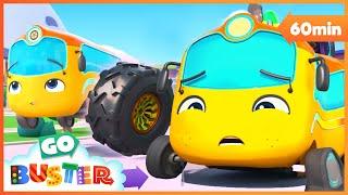  The New Tyres: Buster's Adventure at the Tyre Shop  | Go Buster - Bus Cartoons & Kids Stories