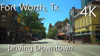 Fort Worth, Texas - 4K HDR - Relaxing Ride, Driving Downtown