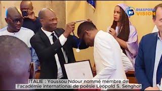 ITALIE : Youssou Ndour nommé membre de l'académie international  Léopold S. Senghor