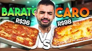 TENTEI OUTRA VEZ! LASANHA CARA DE R$98 VS LASANHA BARATA DE R$36