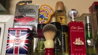 New Shave Den Tour - Easter 2018 look at what’s on the walls and shelves of my Shave Den.