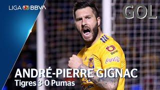 Triplete de A. Gignac | Tigres 3 - 0 Pumas | Liga BBVA MX - Clausura 2020  - Jornada 8