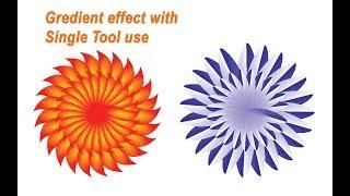 Flower design, flower design, Blend tool tutorial, CorelDraw online tutorial