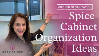 Spice Cabinet Organization Ideas | Kitchen Organization | Cary Prince Organizing