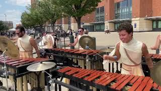 Spartans Drum and Bugle Corps Front Ensemble in the Lot - 2024 DCI World Championship Semifinals