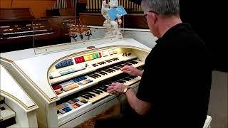 IVORY AND GOLD WURLITZER 630TA AT PRESTIGE PIANOS AND ORGANS