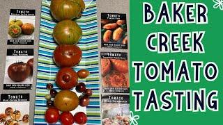 Tomato tasting new BAKER CREEK tomatoes | Heirloom TOMATO (best tasting tomato) #tomato