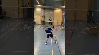 Badminton Trick Shot Behind the Back While Training #shorts